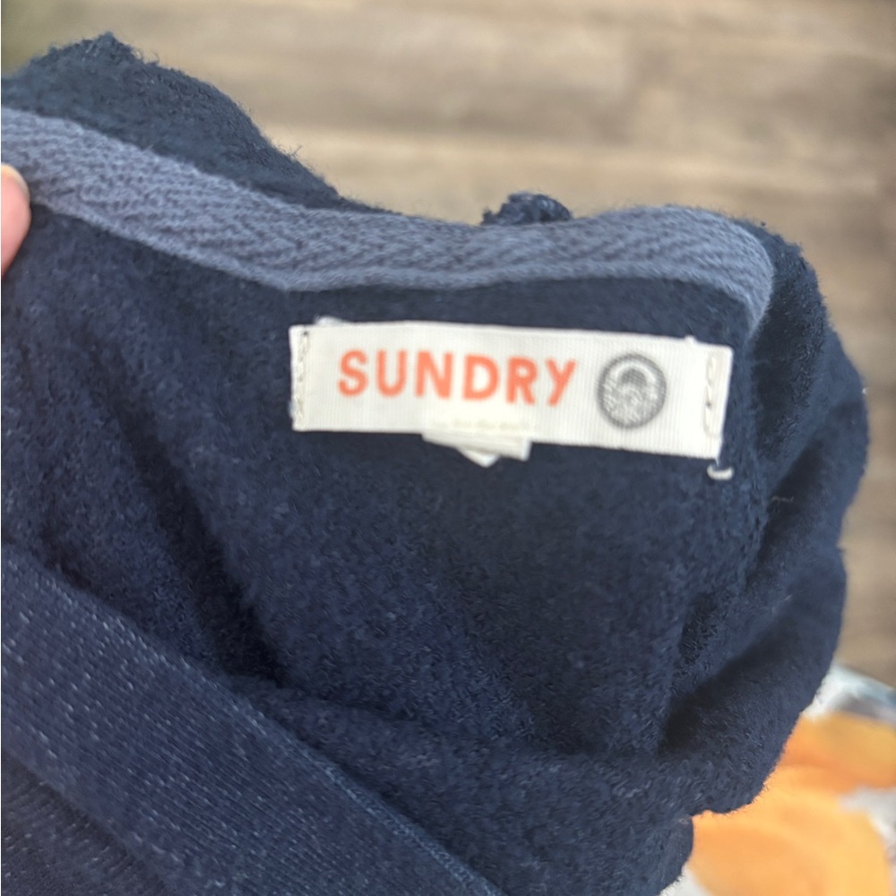 Sundry for Anthropologie Navy Blue Sweatshirt Size M - gently worn a few times. - Picture 3 of 3